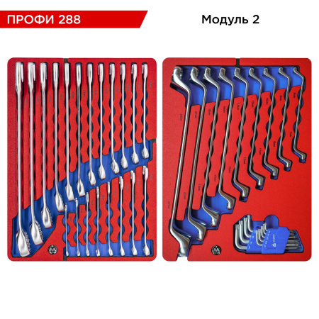 Набор инструментов 288 предметов, "ПРОФИ 288", в тележке, МАСТАК 52-06288
