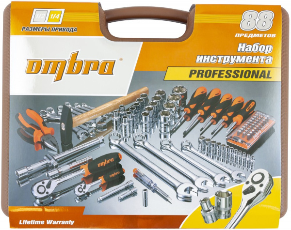 Набор инструмента универсальный Ombra OMT88S (1/4"; 1/2")