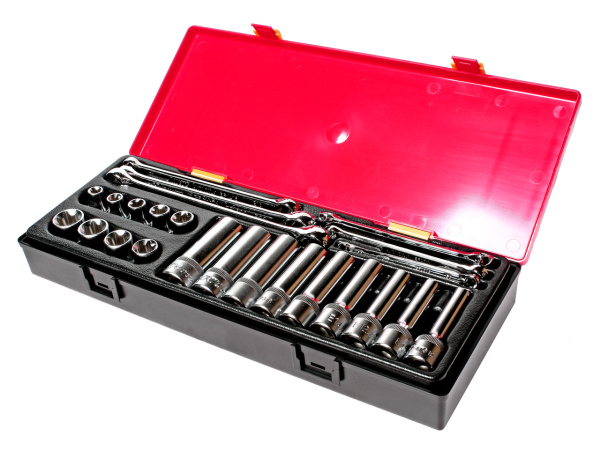 Набор инструментов TORX JTC-K4241 (ключи E6-E24, головки E10-E24, 24 предмета в кейсе)
