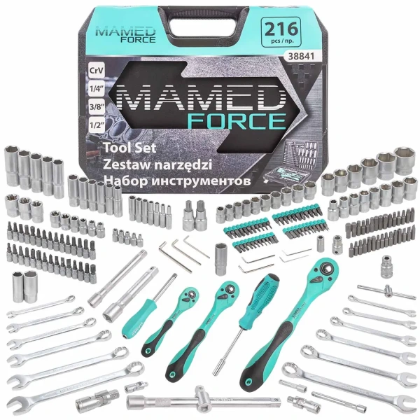 Набор инструментов 216пр. 1/4''3/8''1/2''(6гр, 12гр)