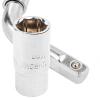 Ключ балонный Г-образный телескопический 1/2''(L min 340мм, L max 490мм) с прорезин.рукояткой в комплекте с переставной головкой 1/2''17х19мм,