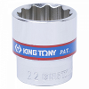 Головка торцевая стандартная двенадцатигранная 3/8", 22 мм KING TONY 333022M