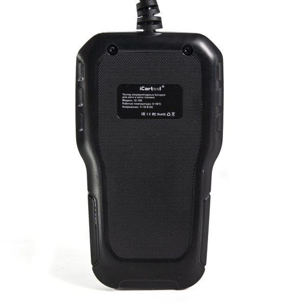 Тестер аккумуляторных батарей для авто и мототехники iCarTool IC-105