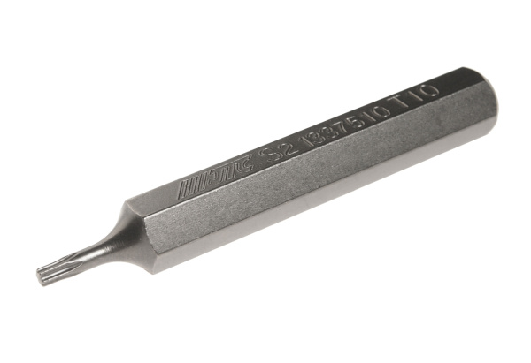 Бита TORX удлиненная JTC-1337510 (Т10х75 мм, 10 мм, S2)