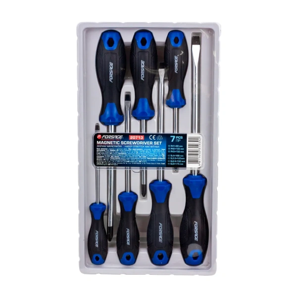 Набор отверток магнитных ''Profi''S2, 7пр. (PH:1x80,2х100,3х150мм, SL:4x100, 5.5х125, 6.5х150, 8х175мм)в лотке