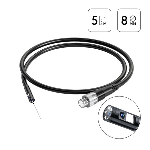 Зонд для видеоэндоскопа iCartool IC-V116A, 2 камеры, 5м, 8мм iCartool IC-VP116A-5-8-2