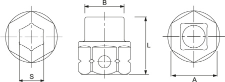 Головка торцевая ударная мини JTC-442822 (1/2", 22 мм, L=28 мм)