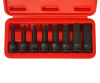 Набор бит-головок ударных JTC-J408LH (1/2", HEX, H5-19 мм х 78 мм, 8 предметов в кейсе)