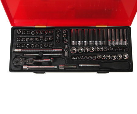 Набор головок комбинированный JTC-K2733 (1/4", 73 предмета в кейсе)