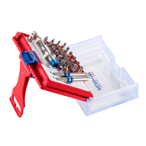 Набор вставок (бит) 1/4", TORX, HEX, PZ, PH, SLOT, 28 предметов МАСТАК 058-11028C