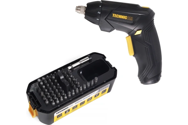 Отвёртка аккумуляторная TECHNICOM TC-CS106, 4В, 1.3Ач, 200 об/мин, LED фонарь, 10+1 ступеней крутящего момента