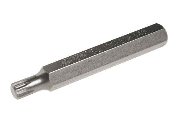 Бита SPLINE удлиненная JTC-1367508 (M8х75 мм, 10 мм, S2)
