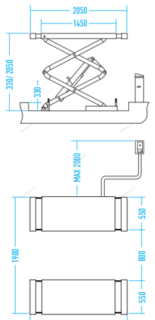 Подъемник ножничный NORDBERG N631-3,5_380