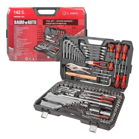 Набор инструментов 142пр. 1/4''3/8''1/2''(6-гр.)(4-32мм)