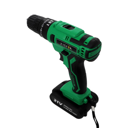 Дрель-шуруповерт аккумуляторная ударная Zitrek Green Impact 21V