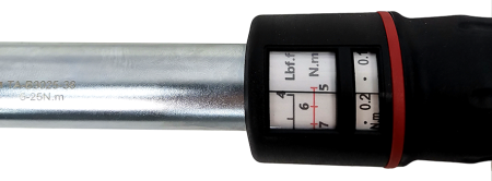 Ключ динамометрический со шкалой в окошке, 10-25Nm, 3/8", TA-B3025-38