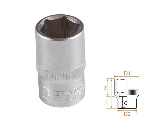 Головка торцевая стандартная шестигранная 3/8" 12 мм AFFIX AF00030012