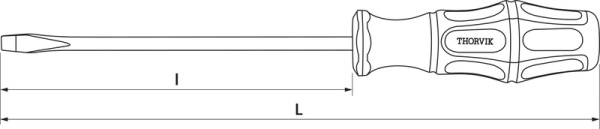 Отвертка шлицевая Thorvik SDL5038, SL5х38 мм