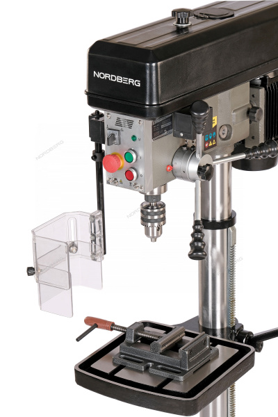 Станок сверлильный профессиональный NORDBERG ND25116P (750 Вт, 25 мм, 5 скоростей, нарезание резьбы, тиски)