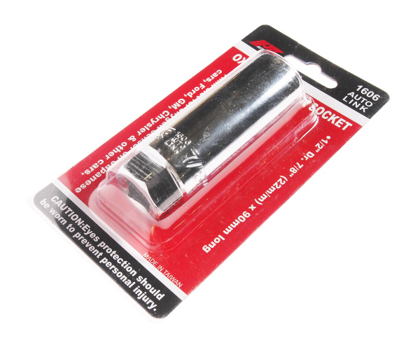 Головка для снятия датчика кислорода JTC-1606 (1/2"x22 мм, 7/8", глубина 90 мм, паз 7 мм)