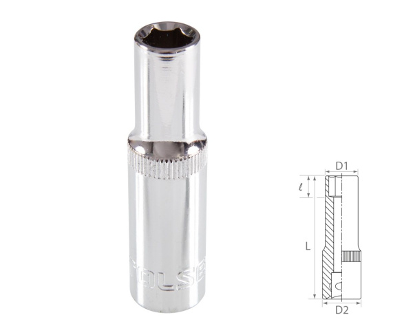 Головка торцевая глубокая шестигранная 3/8" 8 мм TOLSEN TT16358