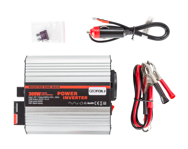 Автомобильный инвертор Geofox MD 300W/12v,