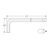 Licota BP200025SM Ключ шестигранный угловой с шаром 2,5 мм