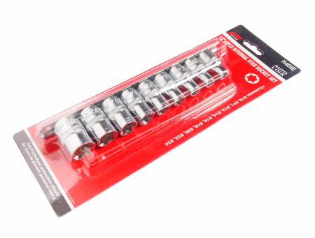 Набор головок торцевых JTC-H409E (1/2", TORX, Е10-Е24, 9 предметов)