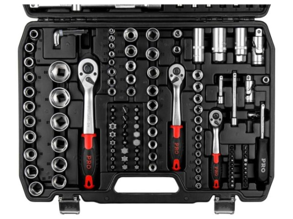 Набор головок и бит 172пр. 1/4",3/8",1/2" PRO STARTUL STUTTGART (PRO-172S)