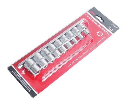 Набор головок торцевых JTC-H409E (1/2", TORX, Е10-Е24, 9 предметов)