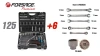 Набор инструментов 125+6пр.1/4''1/2''(6-гран.)(4-36мм,36-12гр.)+(ключи трещоточные:8х10,12х13мм, ключи резрезные:8х10,9х11,12х13мм)
