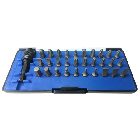 Набор вставок (бит) 1/4" TORX, HEX, PZ, PH, SLOT, 31 предмет МАСТАК 058-00031C