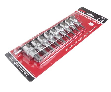 Набор бит-головок JTC-H409T (1/2", TORX, T20-T60, 9 предметов)
