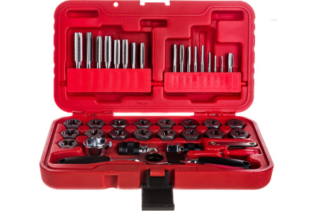 Набор метчиков и плашек SK-5 1/8"-1/2", кейс, 40 предметов МАСТАК 351-10040C