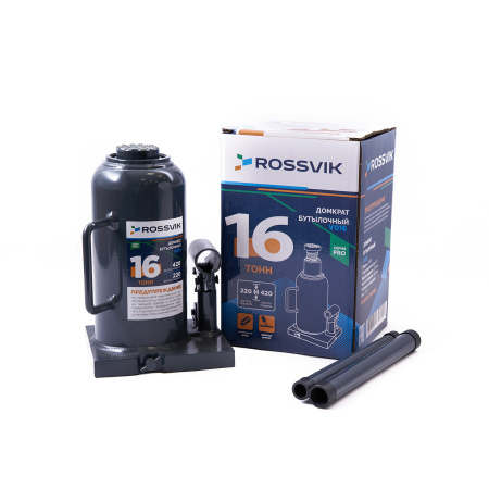 Домкрат бутылочный ROSSVIK PRO V016 (г/п 16,0 т)