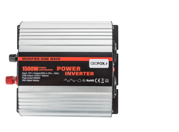 Автомобильный инвертор Geofox MD 1500W/12v- 2р