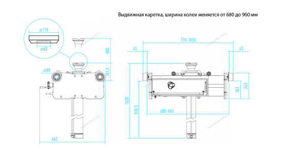 Домкрат пневмогидравлический ямный NORDBERG N5015T (канавный подъемник, 15 т)