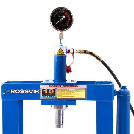 Пресс гидравлический настольный ROSSVIK HJ0802.5005.7016 (10 тонн, синий RAL 5005/серый RAL 7016)
