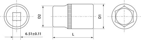 Головка торцевая MultiProf Thorvik MP01404 (1/4"DR, 4 мм)