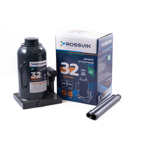 Домкрат бутылочный ROSSVIK PRO V032 (г/п 32,0 т)