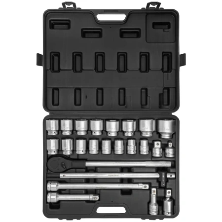 Набор инструментов 24пр. 3/4''6гр.(17,19,21,22,24,27,30,32,33,34,35,36,38,41,46,50), в кейсе
