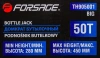 Домкрат бутылочный двухскоростной с манометром 50т (h min-280мм, h max-450мм)