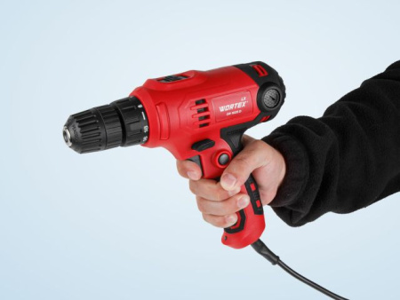 Дрель-шуруповерт WORTEX LX DR 1025 D в кор. 400 Вт, 30 Нм, 2 скор., БЗП 0.8-10 мм, 4 м шнур