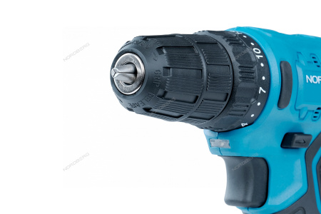 Шуруповерт аккумуляторный NORDBERG NE103K+NE9012, 12 В, 30 Нм с 2 АКБ 2Ач и зарядным устройством