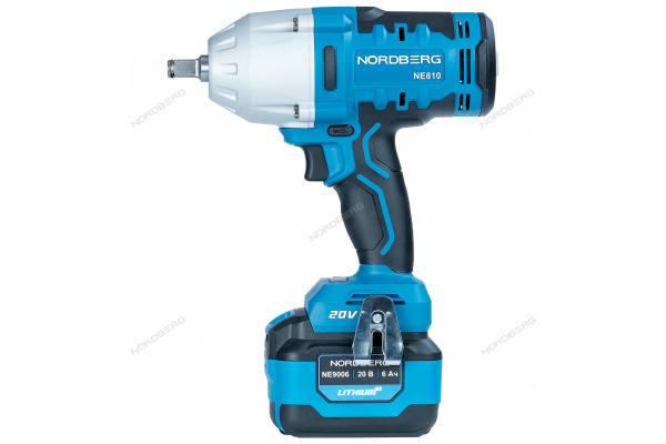 Гайковерт аккумуляторный NORDBERG NE810K ( 1/2", 20В, 1000Нм)